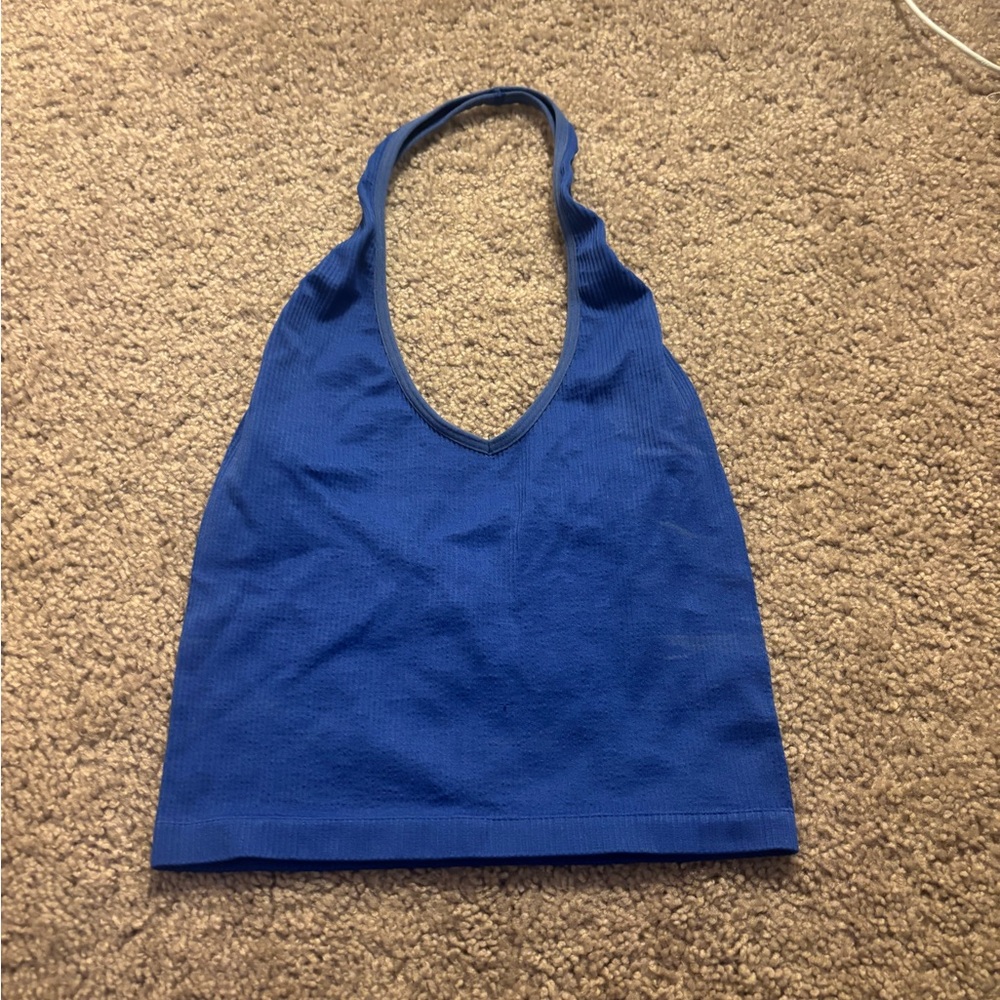Urban Outfitters Royal Blue Halter Crop Top